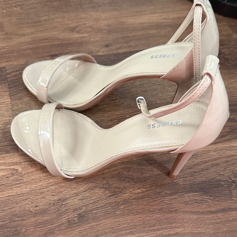 Express Women's Beige Strappy Heels